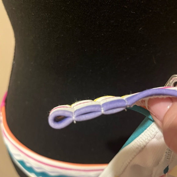 Kona Sol Colorful Striped Bikini Set, Medium - Picture 5 of 10